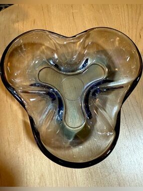 Vintage Murano Handblown Ashtray Catch All Trinket Dish MCM